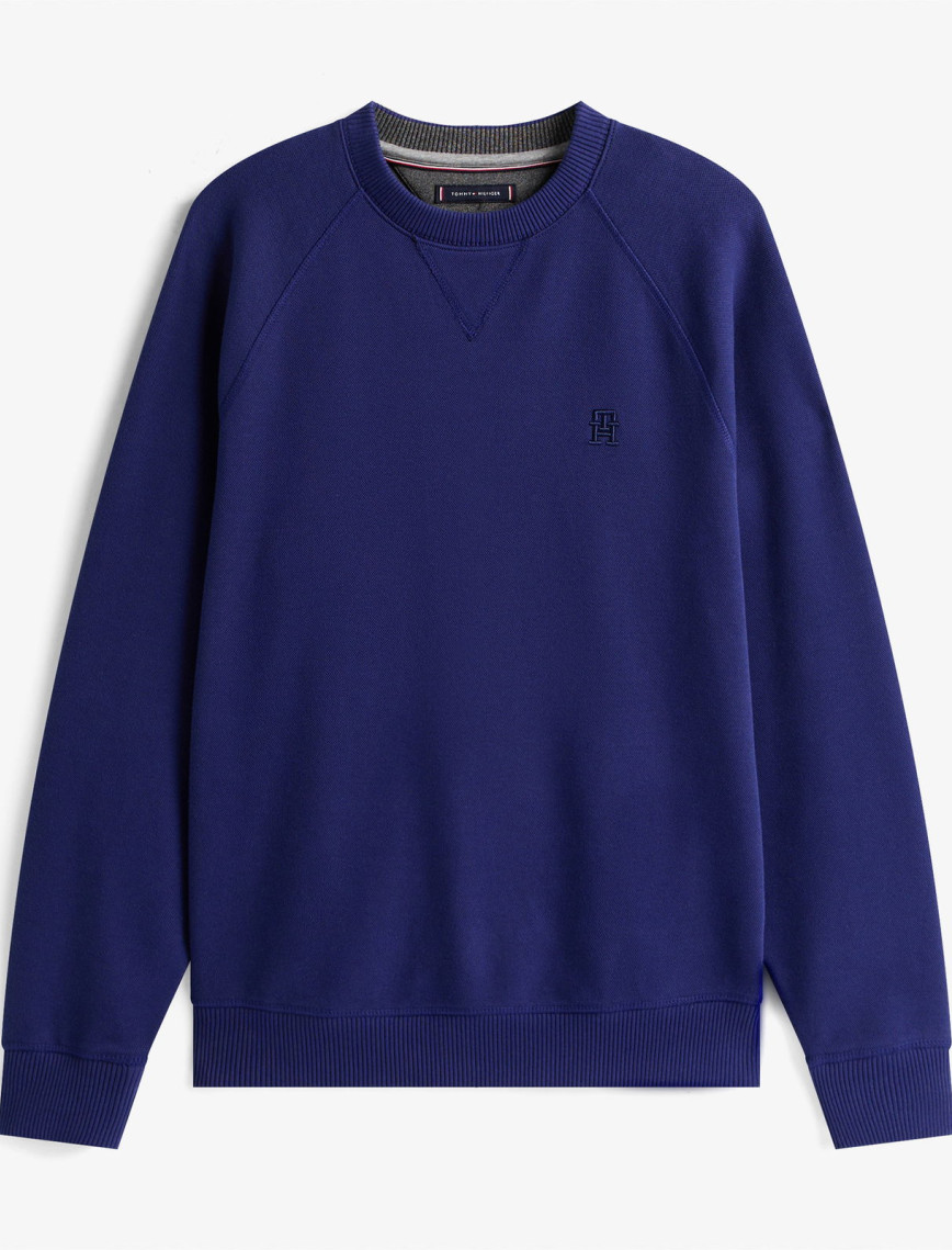 Tommy Hilfiger Monogram Imd Erkek Mavi Sweatshirt Tommy Hilfiger Monogram Imd Erkek Mavi Sweatshirt