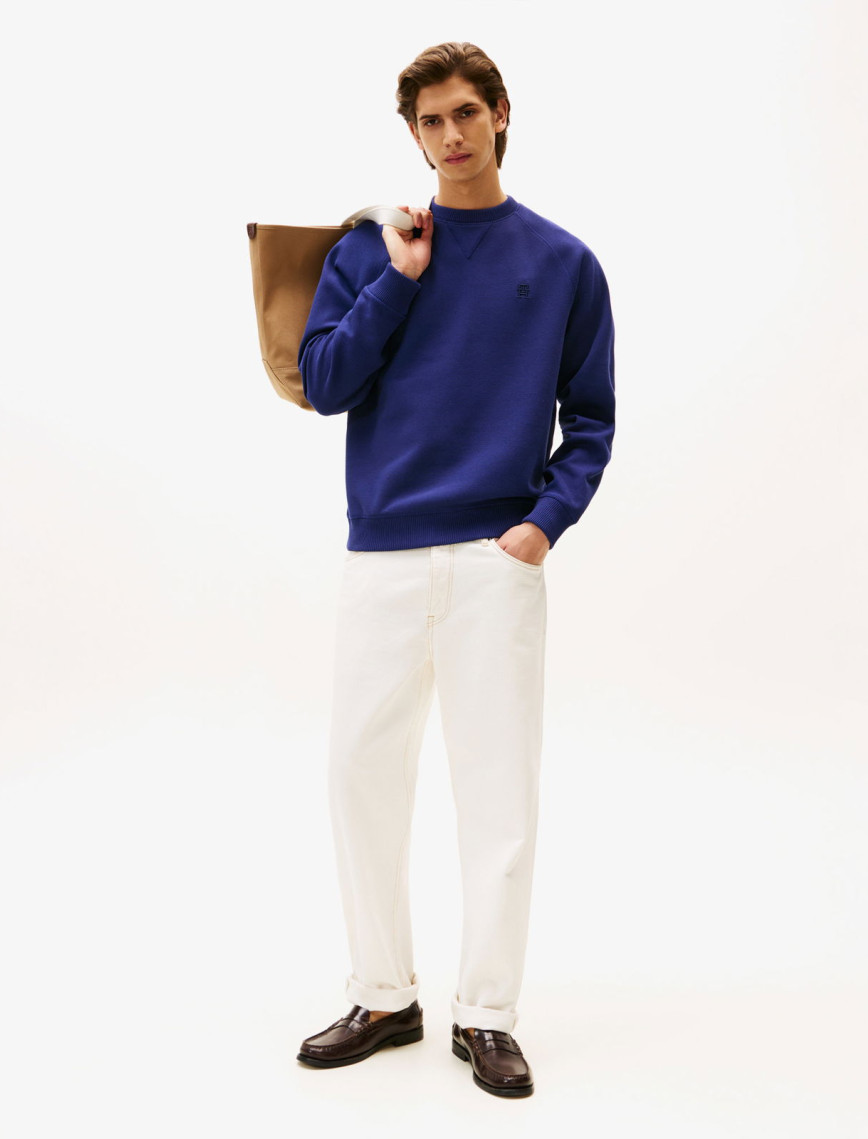 Tommy Hilfiger Monogram Imd Erkek Mavi Sweatshirt Tommy Hilfiger Monogram Imd Erkek Mavi Sweatshirt