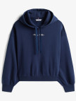 Tommy Hilfiger Classic Script Kadın Mavi Hoodie Tommy Hilfiger Classic Script Kadın Mavi Hoodie