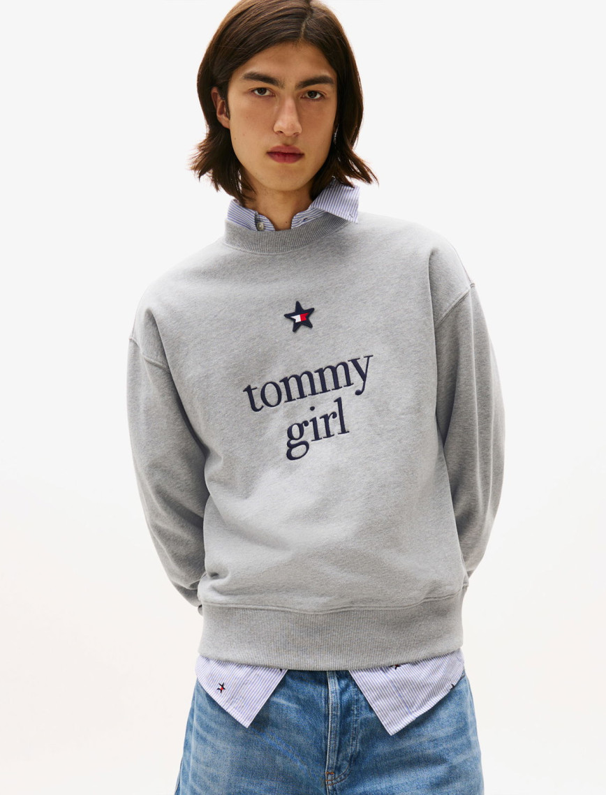 Tommy Hilfiger Graphic Yuvarlak Yaka Çocuk Gri Sweatshirt Tommy Hilfiger Graphic Yuvarlak Yaka Çocuk Gri Sweatshirt