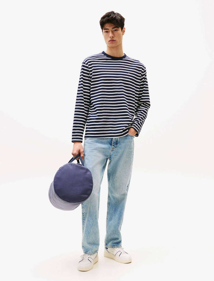 Tommy Jeans Regular Breton Stripe Erkek Mavi T-Shirt Tommy Jeans Regular Breton Stripe Erkek Mavi T-Shirt