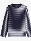 Tommy Jeans Regular Breton Stripe Erkek Mavi T-Shirt Tommy Jeans Regular Breton Stripe Erkek Mavi T-Shirt