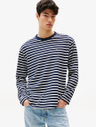 Tommy Jeans Regular Breton Stripe Erkek Mavi T-Shirt Tommy Jeans Regular Breton Stripe Erkek Mavi T-Shirt
