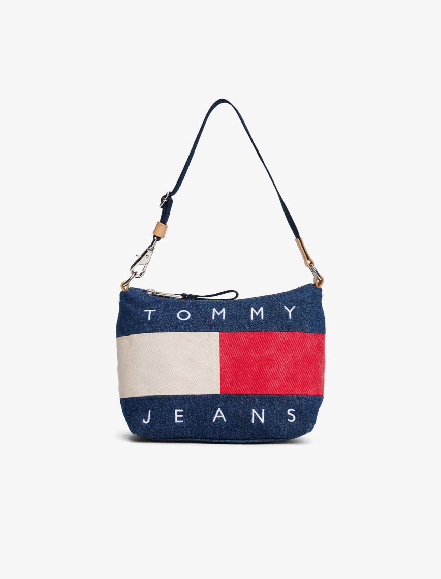 Tommy Jeans Archive Denim Kadın Mavi Omuz Çantası Tommy Jeans Archive Denim Kadın Mavi Omuz Çantası