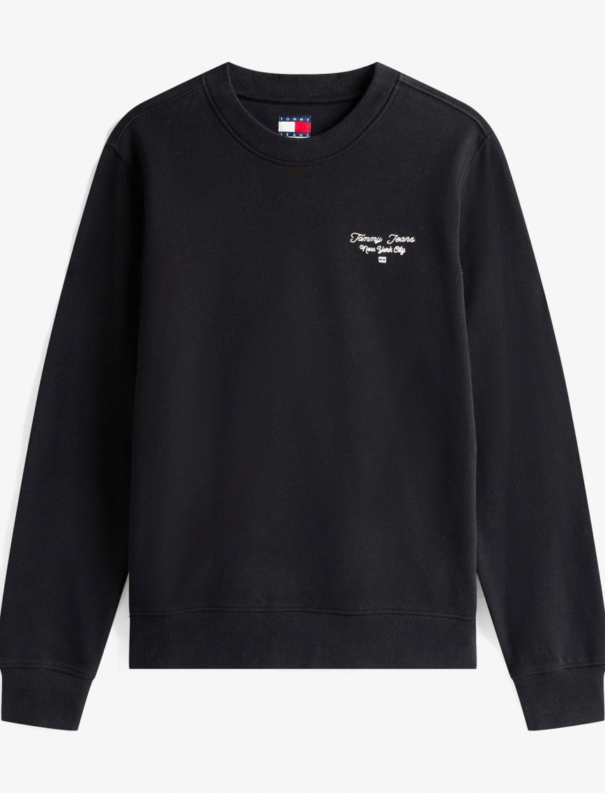 Tommy Jeans Regular Essentials Logo 1 Kadın Siyah Sweatshirt Tommy Jeans Regular Essentials Logo 1 Kadın Siyah Sweatshirt