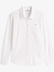 Tommy Hilfiger 1985 Slim Pique Kadın Beyaz Gömlek Tommy Hilfiger 1985 Slim Pique Kadın Beyaz Gömlek