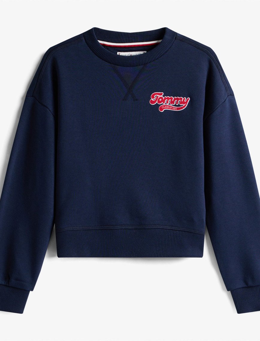 Tommy Hilfiger Flock Çocuk Mavi Sweatshirt Tommy Hilfiger Flock Çocuk Mavi Sweatshirt