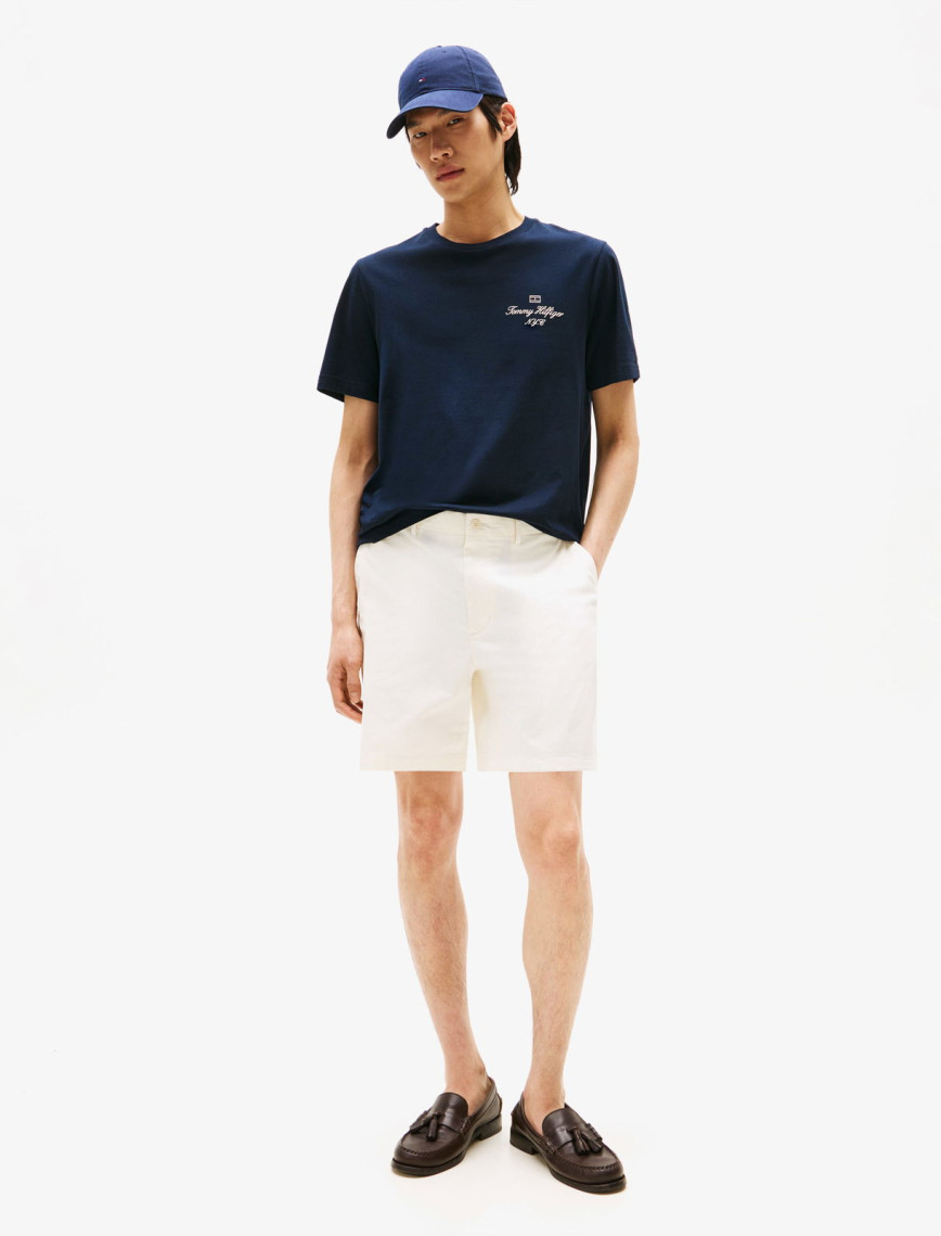 Tommy Hilfiger Outline Flag Script Erkek Lacivert T-Shirt Tommy Hilfiger Outline Flag Script Erkek Lacivert T-Shirt