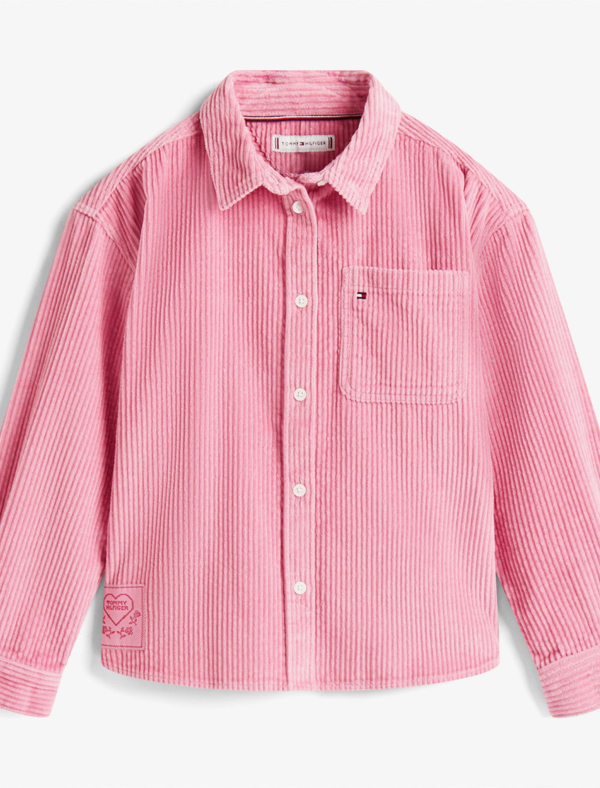 Tommy Hilfiger Corduroy Overshirt Çocuk Pembe Gömlek Tommy Hilfiger Corduroy Overshirt Çocuk Pembe Gömlek