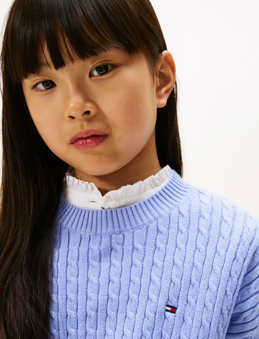 Tommy Hilfiger Cable Çocuk Mavi Kazak Tommy Hilfiger Cable Çocuk Mavi Kazak