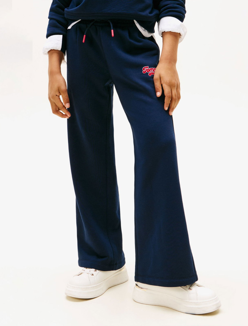 Tommy Hilfiger Wide Leg Varsity Flock Çocuk Mavi Eşofman Altı Tommy Hilfiger Wide Leg Varsity Flock Çocuk Mavi Eşofman Altı