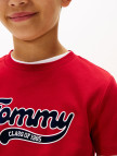 Tommy Hilfiger Varsity Interlock Çocuk Kırmızı T-Shirt Tommy Hilfiger Varsity Interlock Çocuk Kırmızı T-Shirt