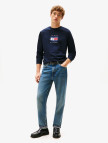 Tommy Hilfiger Linear Flag Graphic Erkek Mavi Uzun Kollu T-shirt Tommy Hilfiger Linear Flag Graphic Erkek Mavi Uzun Kollu T-shirt