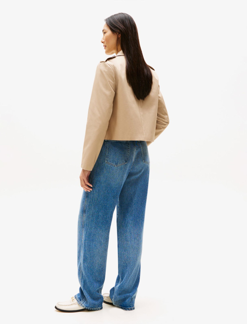 Tommy Hilfiger Cotton Regular Lady Kadın Bej Blazer Ceket Tommy Hilfiger Cotton Regular Lady Kadın Bej Blazer Ceket