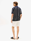Tommy Hilfiger Vertical Stripe Open Erkek Lacivert Triko Tommy Hilfiger Vertical Stripe Open Erkek Lacivert Triko