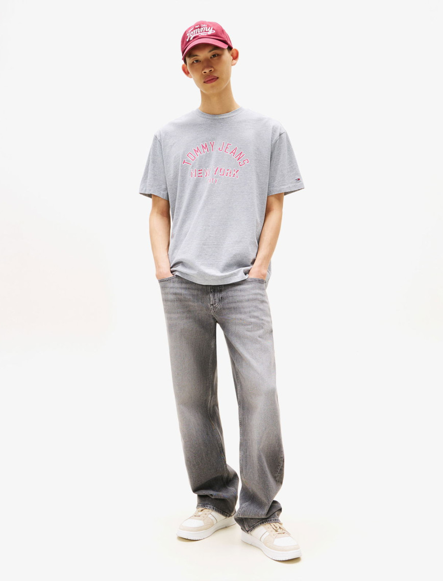 Tommy Jeans Relax Overdyed Erkek Gri T-Shirt Tommy Jeans Relax Overdyed Erkek Gri T-Shirt