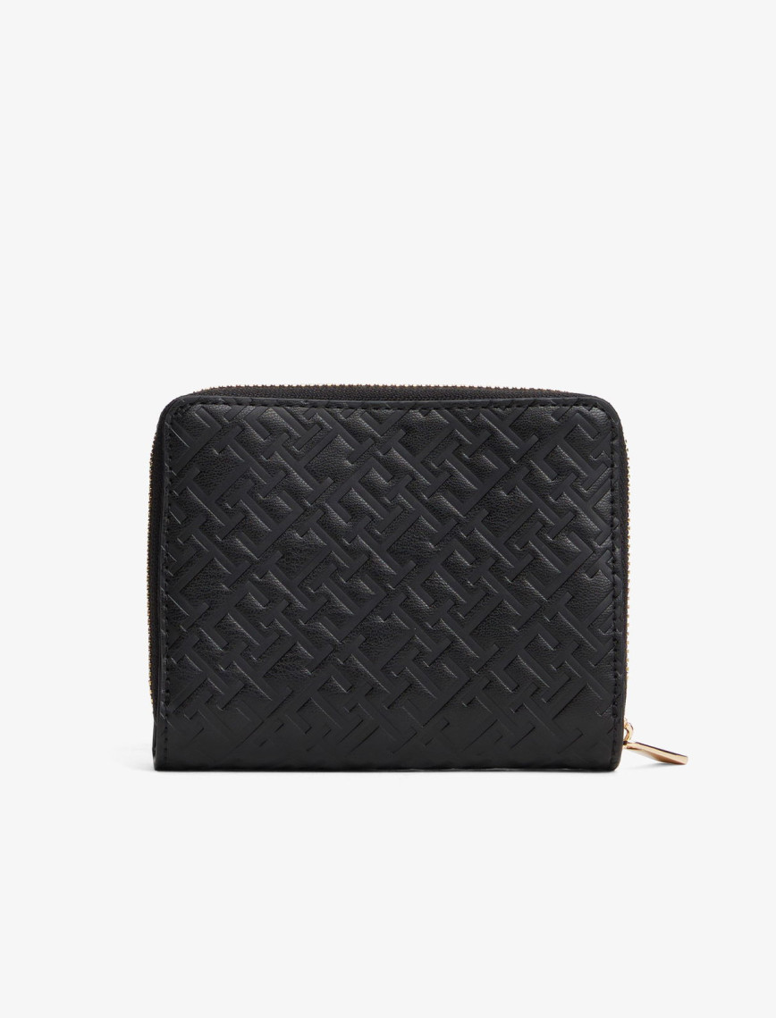 Tommy Hilfiger Icon Med Flap Mono Kadın Siyah Cüzdan Tommy Hilfiger Icon Med Flap Mono Kadın Siyah Cüzdan