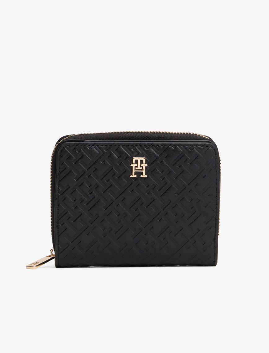 Tommy Hilfiger Icon Med Flap Mono Kadın Siyah Cüzdan Tommy Hilfiger Icon Med Flap Mono Kadın Siyah Cüzdan