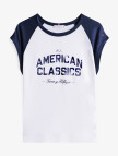 Tommy Hilfiger Varsity Raglan Kadın Beyaz T-Shirt