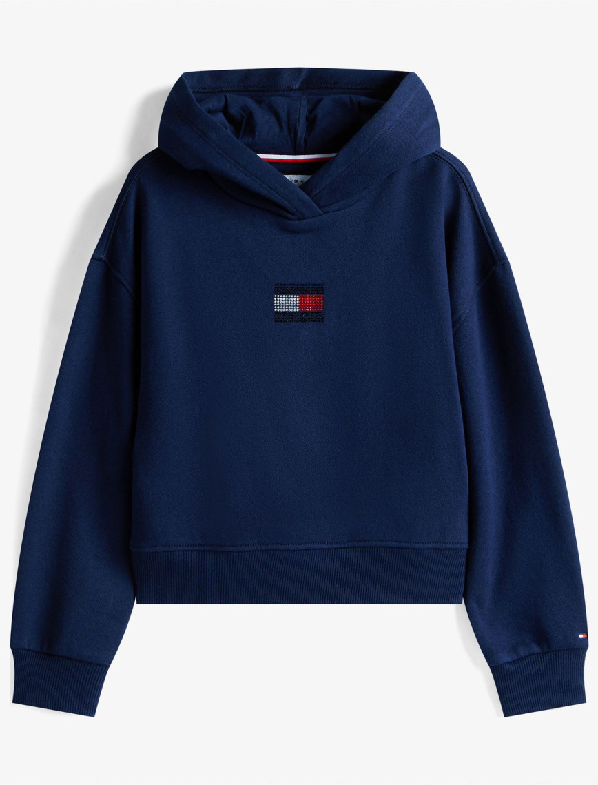 Tommy Hilfiger Rhine Stone Flag Çocuk Mavi Hoodie Tommy Hilfiger Rhine Stone Flag Çocuk Mavi Hoodie