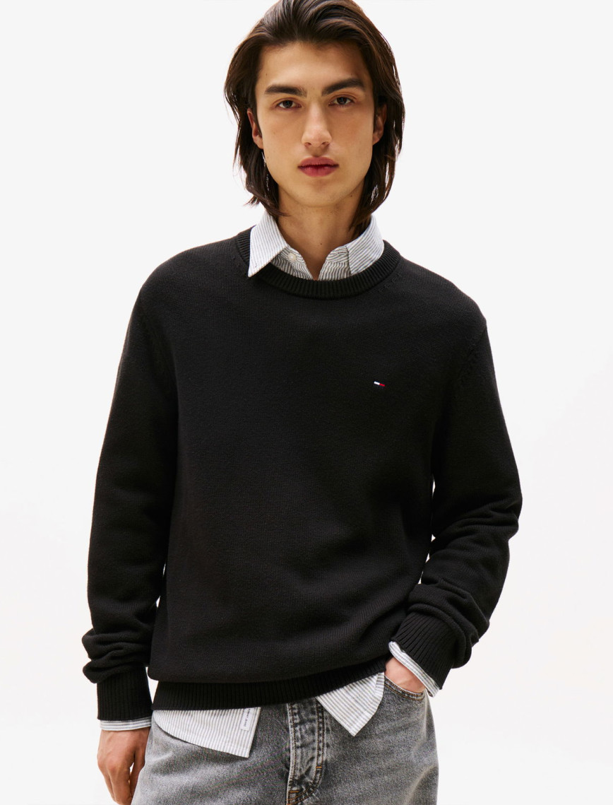 Tommy Jeans Slim Essentials Erkek Mavi Kazak Tommy Jeans Slim Essentials Erkek Mavi Kazak