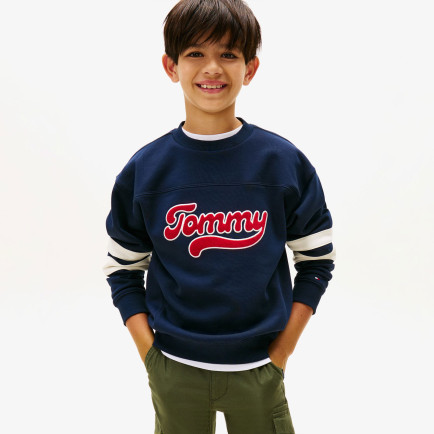 Tommy Hilfiger Varsity Çocuk Mavi Sweatshirt Tommy Hilfiger Varsity Çocuk Mavi Sweatshirt