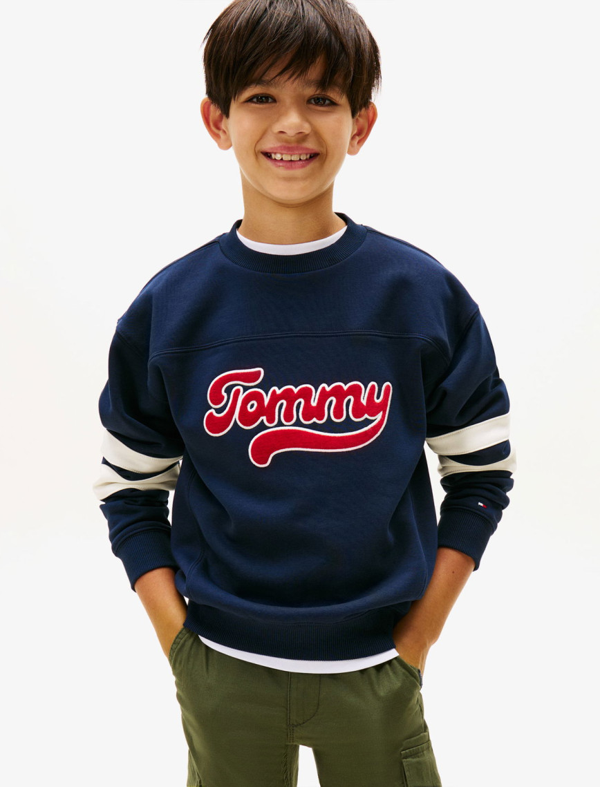 Tommy Hilfiger Varsity Çocuk Mavi Sweatshirt Tommy Hilfiger Varsity Çocuk Mavi Sweatshirt