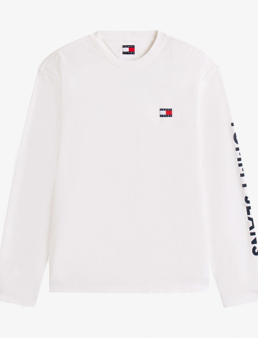Tommy Jeans Relax New Classics Erkek Beyaz Uzun Kollu T-shirt Tommy Jeans Relax New Classics Erkek Beyaz Uzun Kollu T-shirt