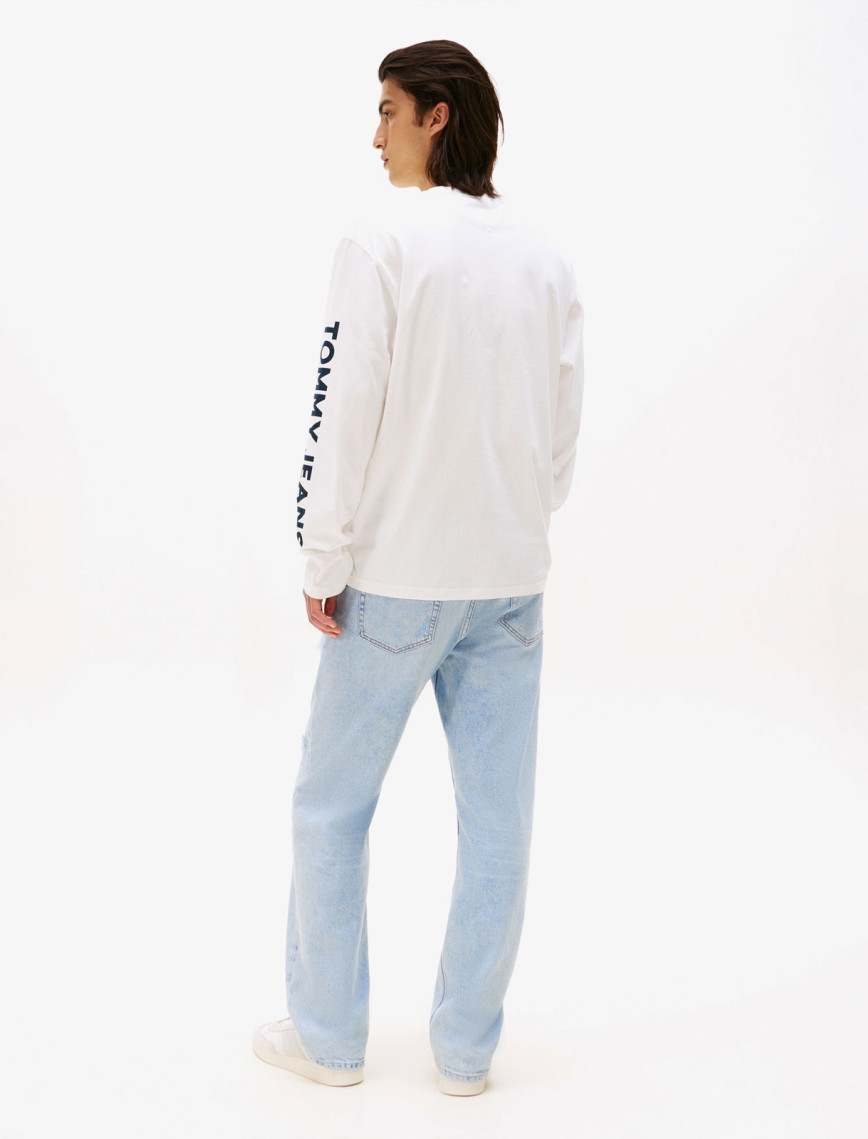 Tommy Jeans Relax New Classics Erkek Beyaz Uzun Kollu T-shirt Tommy Jeans Relax New Classics Erkek Beyaz Uzun Kollu T-shirt