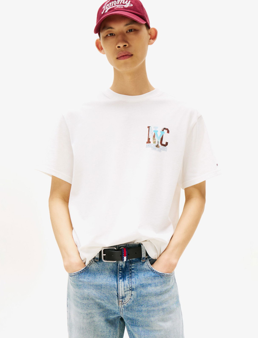 Tommy Jeans Relax Novelty Graphic Erkek Beyaz T-Shirt Tommy Jeans Relax Novelty Graphic Erkek Beyaz T-Shirt
