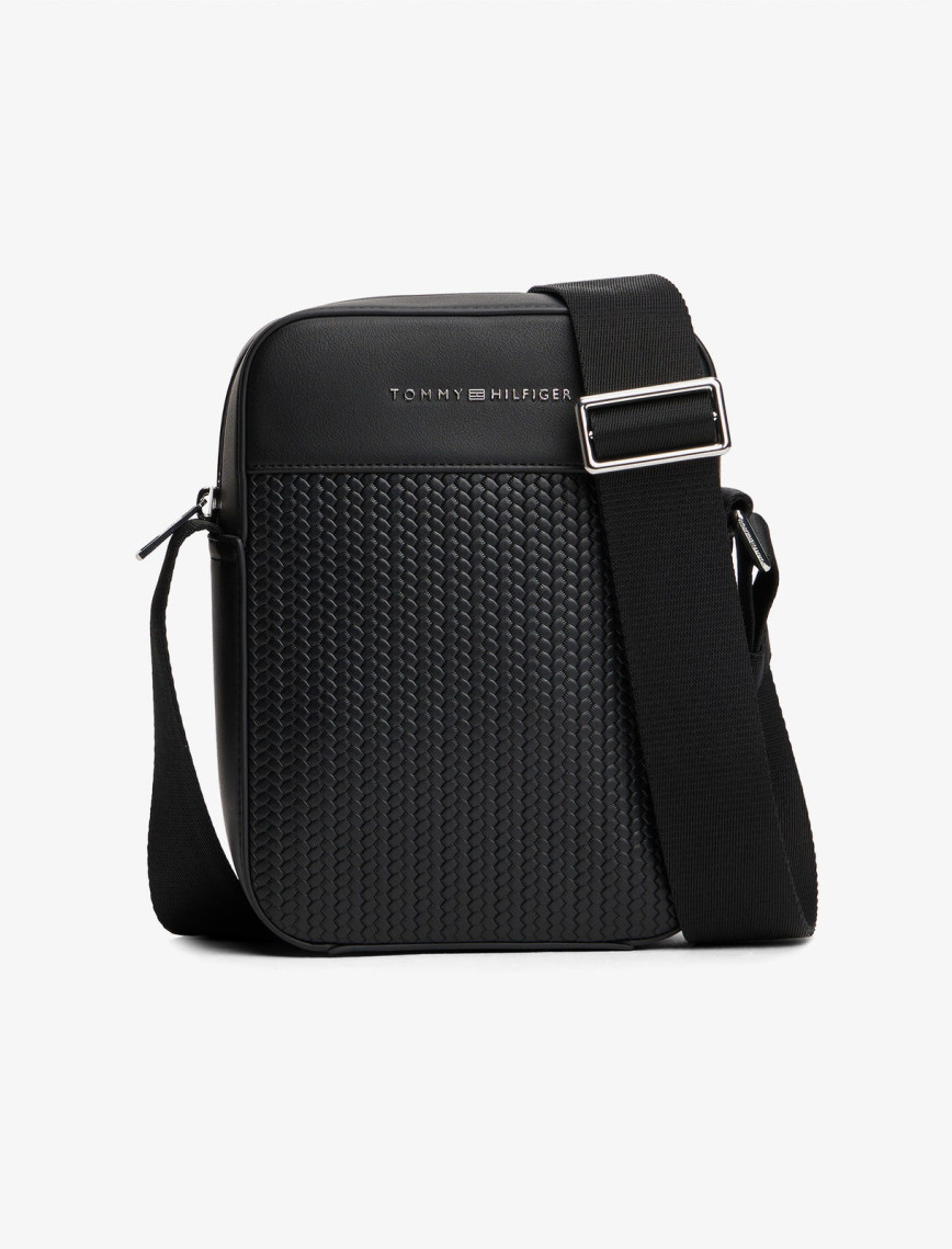 Tommy Hilfiger Woven Mini Reporter Erkek Siyah Çapraz Çanta Tommy Hilfiger Woven Mini Reporter Erkek Siyah Çapraz Çanta