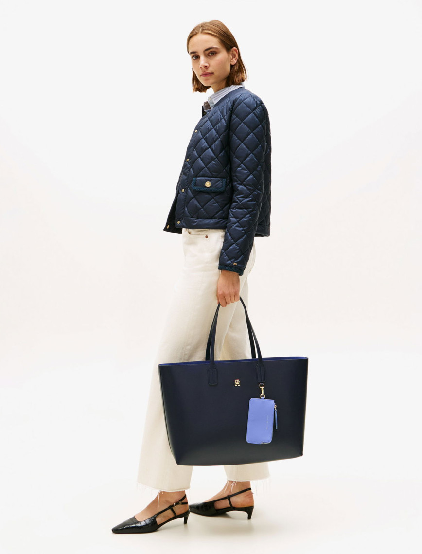 Tommy Hilfiger Icon Kadın Mavi Tote Çanta Tommy Hilfiger Icon Kadın Mavi Tote Çanta