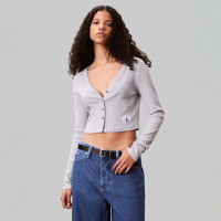 Calvin Klein Woven Label Kadın Gri Triko Calvin Klein Woven Label Kadın Gri Triko