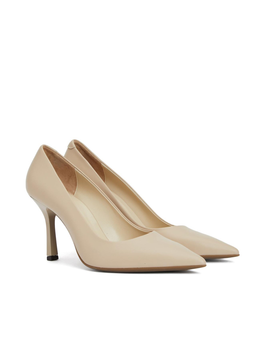 Divarese Kadın Bej Deri Topuklu Ayakkabı Divarese Kadın Bej Deri Topuklu Ayakkabı