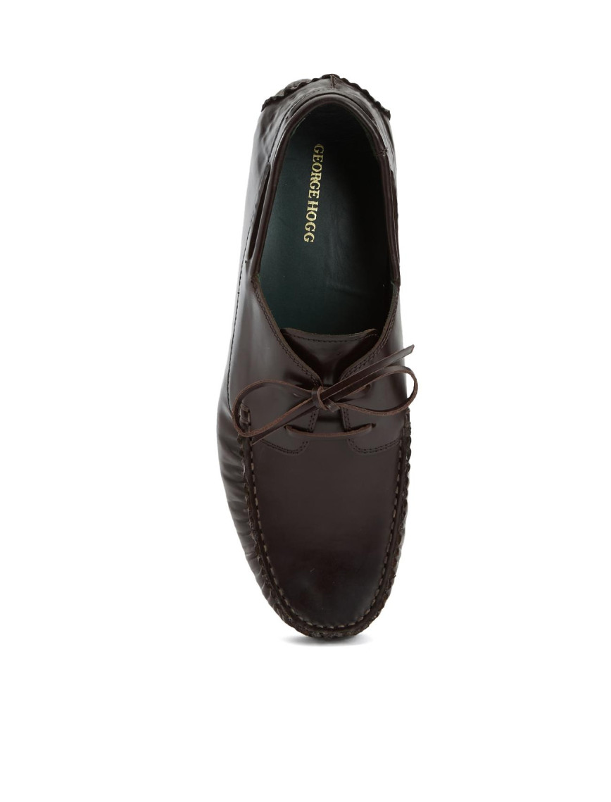 George Hogg Erkek Kahverengi Deri Loafer