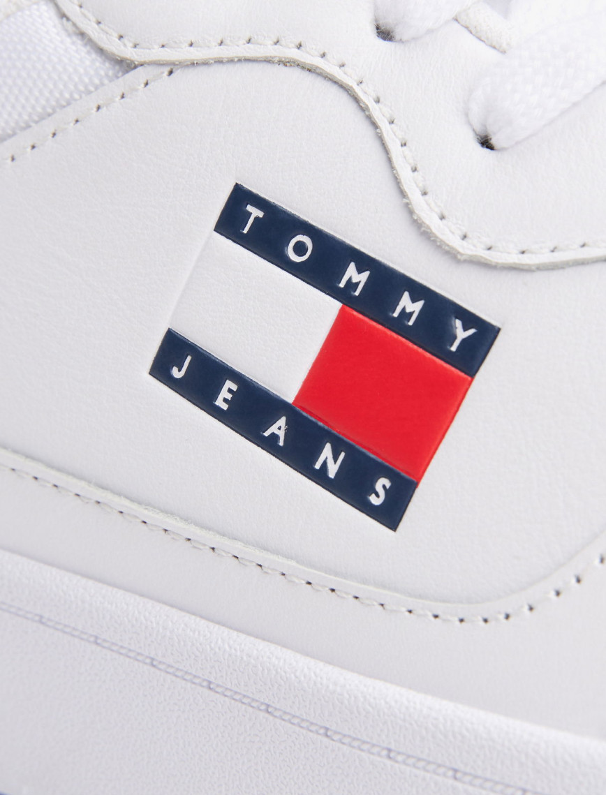 Tommy Hilfiger Jeans Cupsole Leather Erkek Beyaz Spor Ayakkabı Tommy Hilfiger Jeans Cupsole Leather Erkek Beyaz Spor Ayakkabı