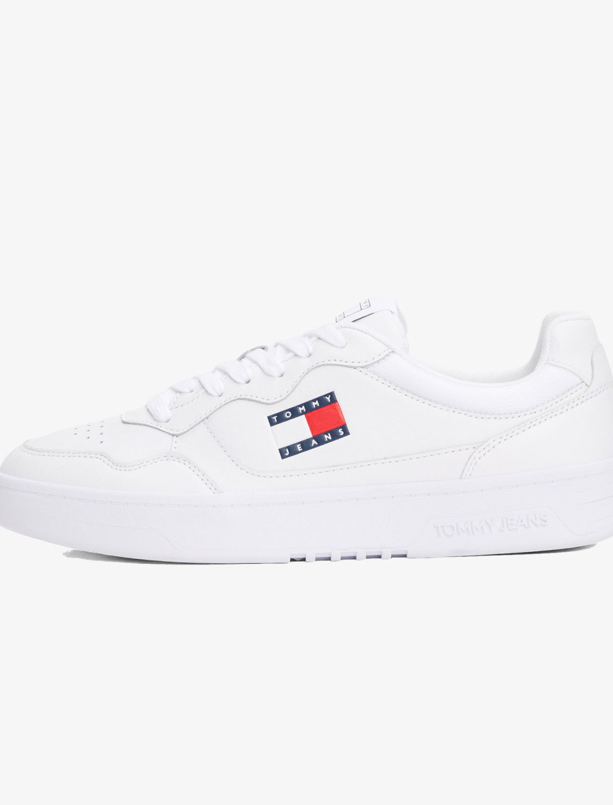 Tommy Hilfiger Jeans Cupsole Leather Erkek Beyaz Spor Ayakkabı Tommy Hilfiger Jeans Cupsole Leather Erkek Beyaz Spor Ayakkabı