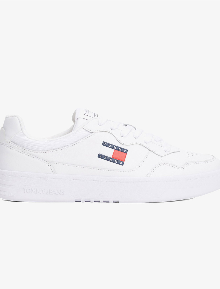 Tommy Hilfiger Jeans Cupsole Leather Erkek Beyaz Spor Ayakkabı Tommy Hilfiger Jeans Cupsole Leather Erkek Beyaz Spor Ayakkabı