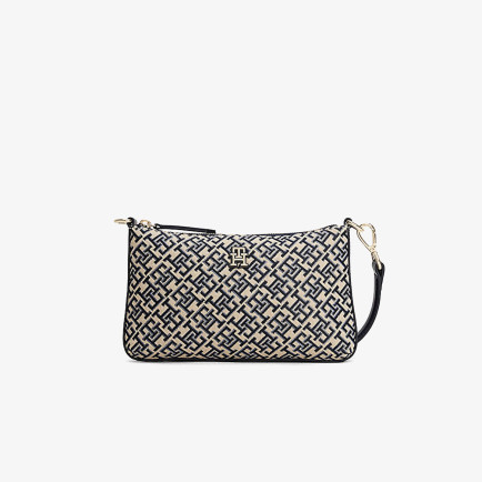 Tommy Hilfiger Jacquard Pouch Kadın Mavi Omuz Çantası Tommy Hilfiger Jacquard Pouch Kadın Mavi Omuz Çantası