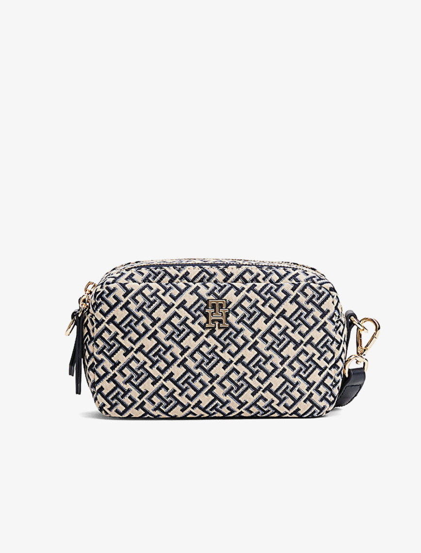 Tommy Hilfiger Jacquard Kadın Mavi Çapraz Çanta Tommy Hilfiger Jacquard Kadın Mavi Çapraz Çanta