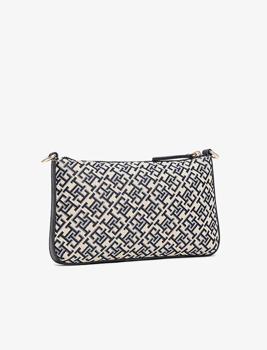 Tommy Hilfiger Jacquard Pouch Kadın Mavi Omuz Çantası Tommy Hilfiger Jacquard Pouch Kadın Mavi Omuz Çantası