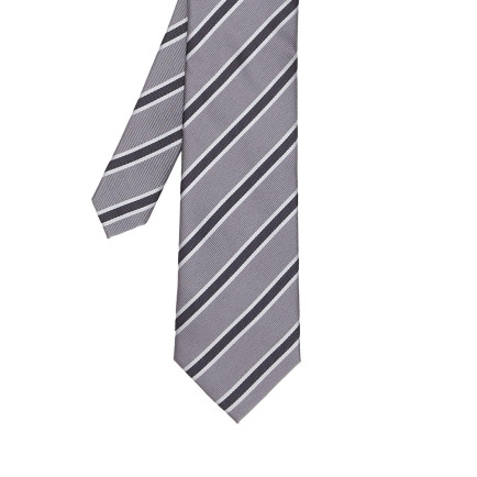 Network Erkek Gri Çizgili Kravat Network Erkek Gri Çizgili Kravat