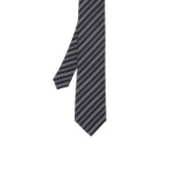 Network Erkek Siyah Çizgili İpek Kravat Network Erkek Siyah Çizgili İpek Kravat