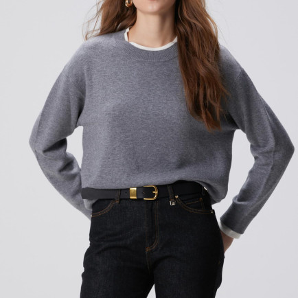 Network Kadın Açık Gri Melanj Yün Karışımlı Oversize Triko Kazak Network Kadın Açık Gri Melanj Yün Karışımlı Oversize Triko Kazak