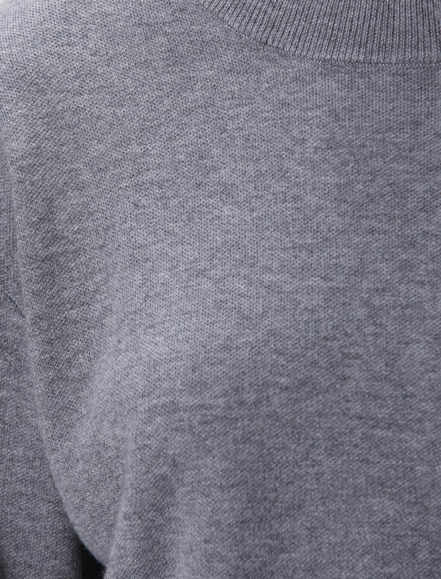 Network Kadın Açık Gri Melanj Yün Karışımlı Oversize Triko Kazak Network Kadın Açık Gri Melanj Yün Karışımlı Oversize Triko Kazak