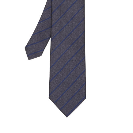 Network Erkek Gri Çizgili Kravat Network Erkek Gri Çizgili Kravat