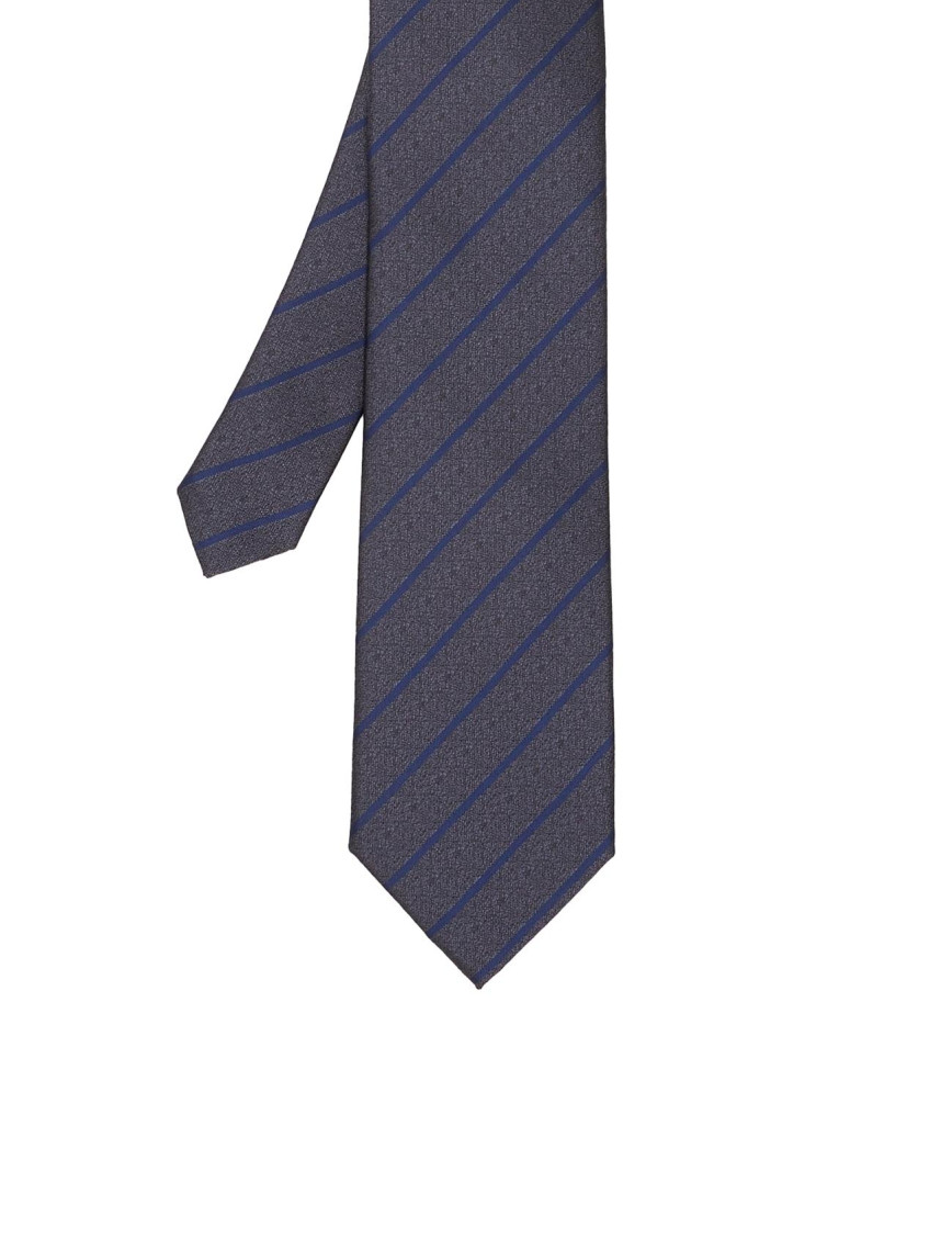 Network Erkek Gri Çizgili Kravat Network Erkek Gri Çizgili Kravat