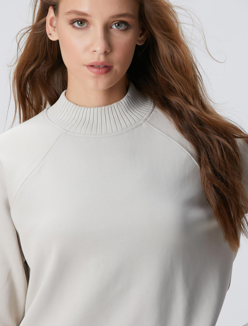 Network Kadın Taş Modal Karışımlı Sweatshirt Network Kadın Taş Modal Karışımlı Sweatshirt