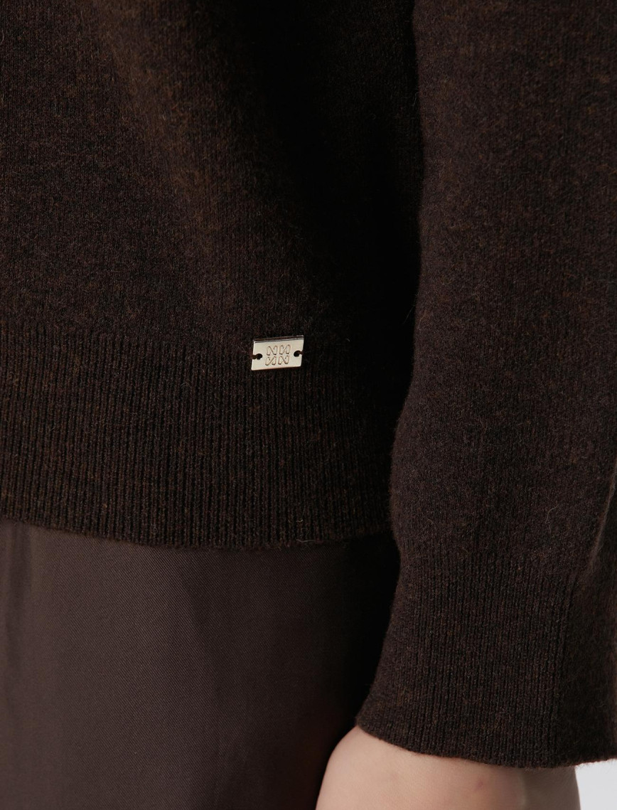 Network Kadın Kahverengi Yün Karışımlı Triko Kazak Network Kadın Kahverengi Yün Karışımlı Triko Kazak