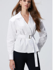 Network Kadın Beyaz Kemerli Bluz Network Kadın Beyaz Kemerli Bluz